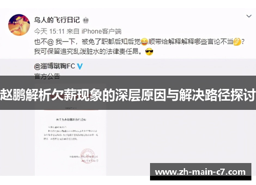 赵鹏解析欠薪现象的深层原因与解决路径探讨